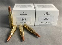 (40) Rnds Reloaded Match 243 Winchester
