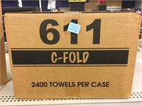 Box of 2400 C-fold paper towels.