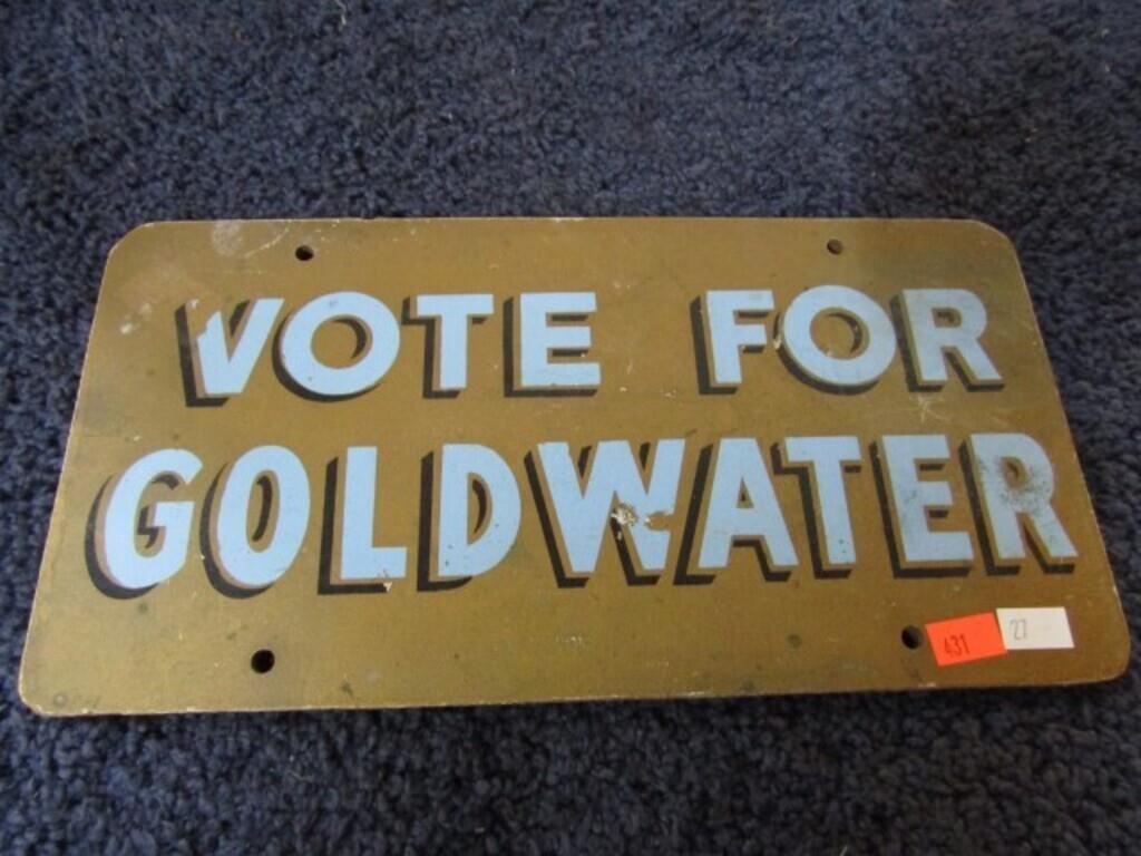 "VOTE FOR GOLDWATER" TAG