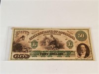 1860's Citizens Bank of Louisiana $50 note