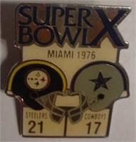 1986 McDonalds Super Bowl X football pin