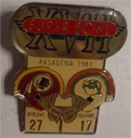 1986 McDonalds Super Bowl XVII football pin