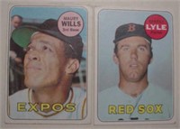 Two 1969 Topps baseball cards: Sparky Lyle rookie