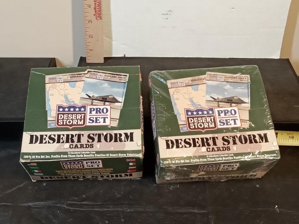 2 boxes Desert Storm trading cards 1 sealed