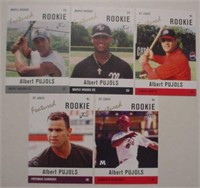 5 Albert Pujols Just Minors rookie baseball cards