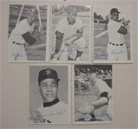 Five 1969 Topps deckle edge baseball cards