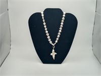 Sterling Mother Of Pearl Star Necklace