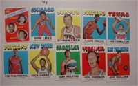 Ten 1971-1972 Topps basketball cards including