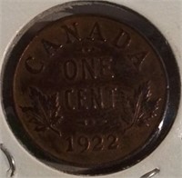 1922 Canada Cent VF20 King George V