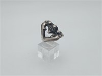 Sterling Native American Sandcast Jimmy Butte Ring