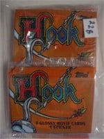 10 sealed packs of Hook movie cards,