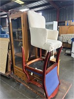 Side Chairs, Curio Cab, Table, Trunk, Bench