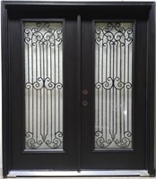 34" Wide Woodgrain Fiberglass Double Door