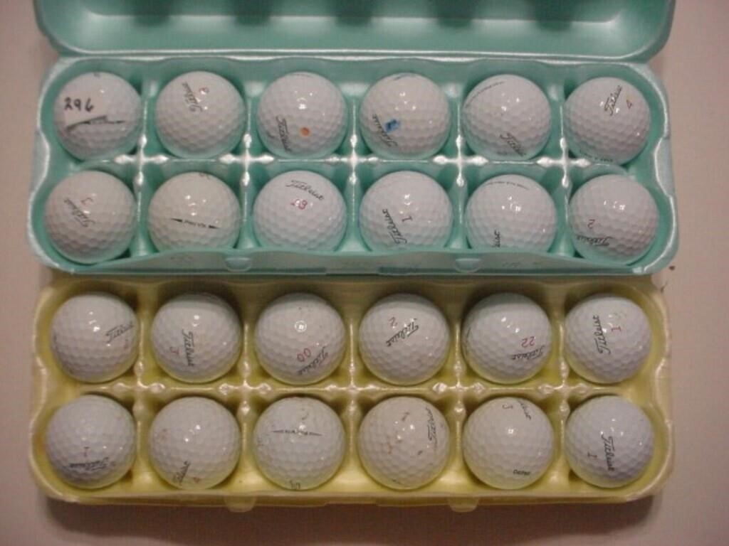 24 used Titleist Pro VIX golf balls