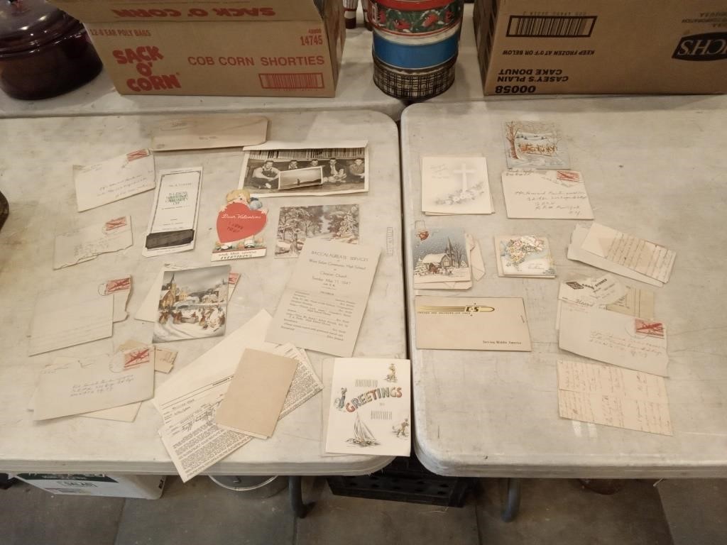 1940's Ephemera cards - military Homefront letter