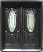 32" Wide Woodgrain Fiberglass Double Door