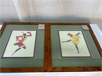 2pc Paul Colin Lithographs French Dancers