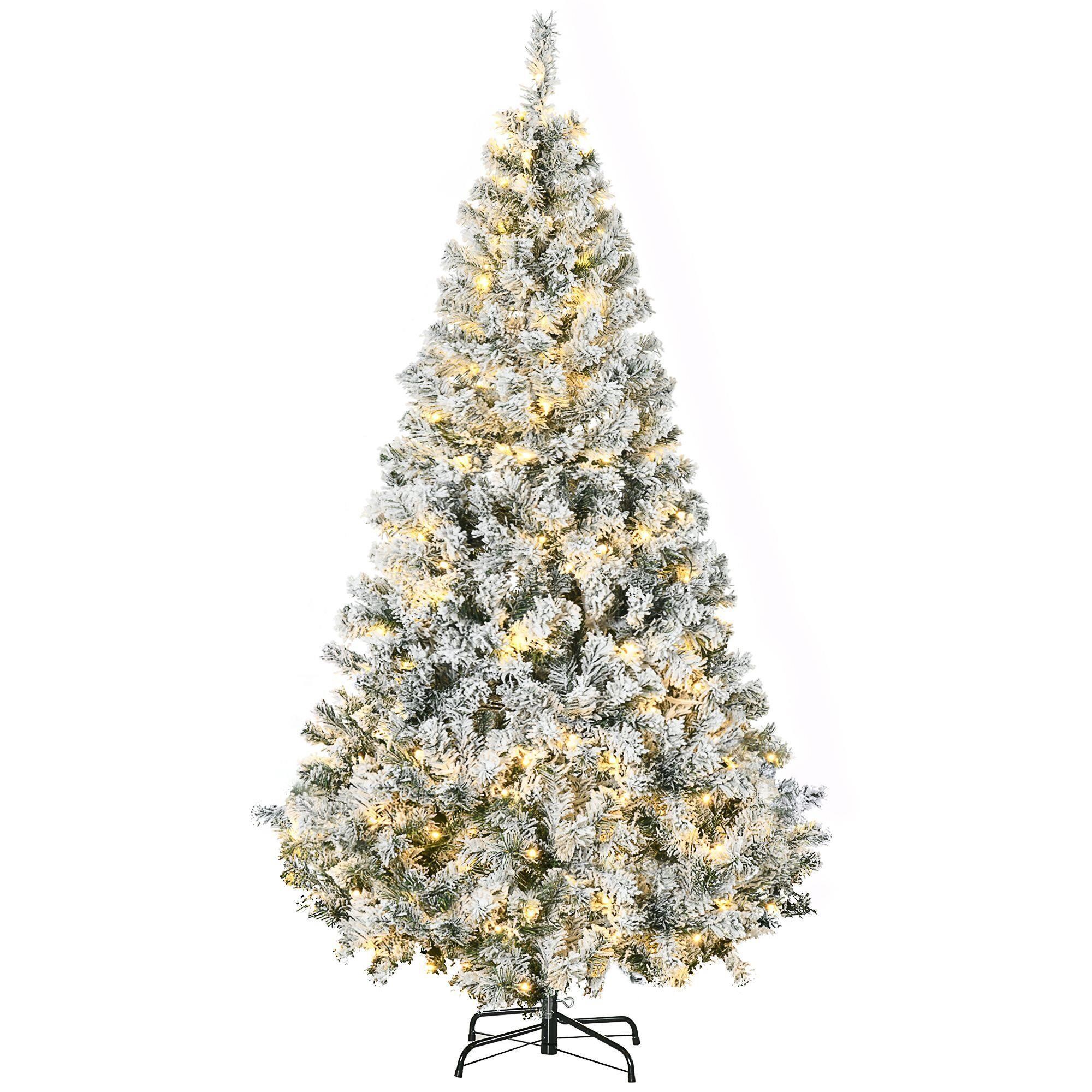 READ HOMCOM 6' Flocked Artificial Christmas Tree