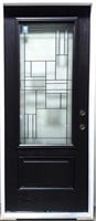 34" Wide Woodgrain Fiberglass Single Door
