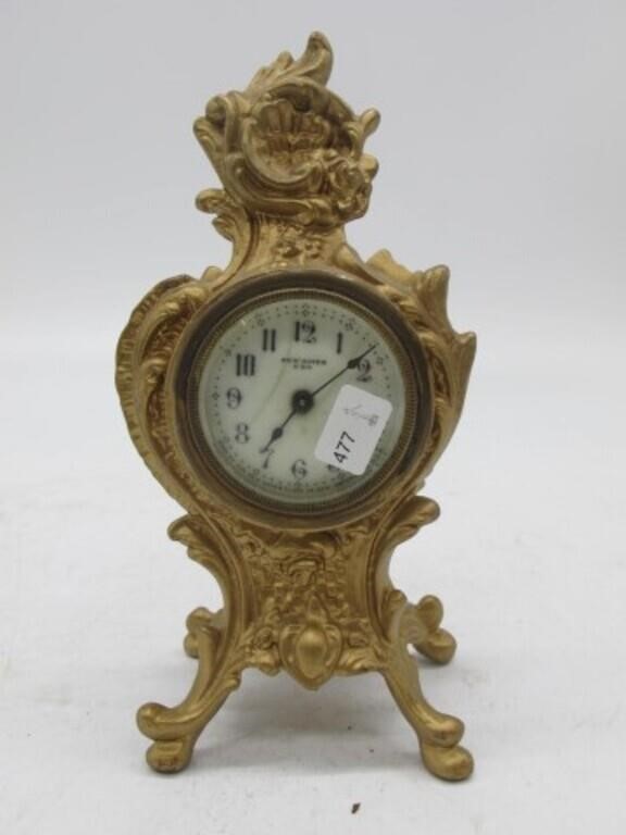 NEW HAVEN DESK GOLD GUILD CLOCK 8 IN TALL