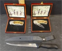AMERICAN ANGLER KNIVE AND 2 MORE KNIVES