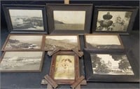 9 OLD PHOTOS AND FRAMES