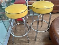 Retro Royalchrome Mid Century bar stools SWIVEL