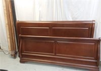 King size sleigh bed with metal slats