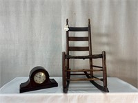 Mantle Clock & Rocking Chair