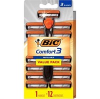 BIC Comfort 3 Refillable Three-Blade Disposable