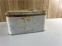 Vintage tin storage can