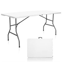 Bi-fold Plastic Folding Table, 6 Ft Folding Table