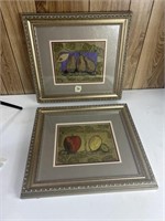2 framed pictures