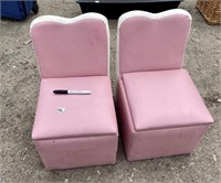 2 PINK KIDS CHAIRS