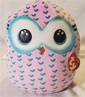 Ty Squish a Boos 12in "Pink owl"