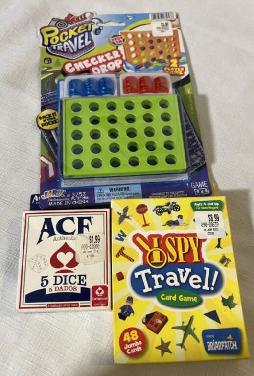 (3pc.) Checker Drop/Ace Dice 5pk/iSpy Card Game