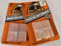 (2pc.) GORILLA Mounting Tape Squares BUNDLE