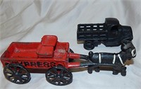 Repro Cast Truck, Pony Express Wagon & Horse