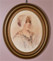 Paul Peel(1860-1892) Lady Portrait Water Color