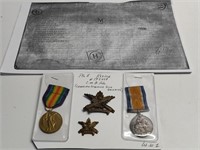 WW1 Military Medals Lot - Canadian Soldier