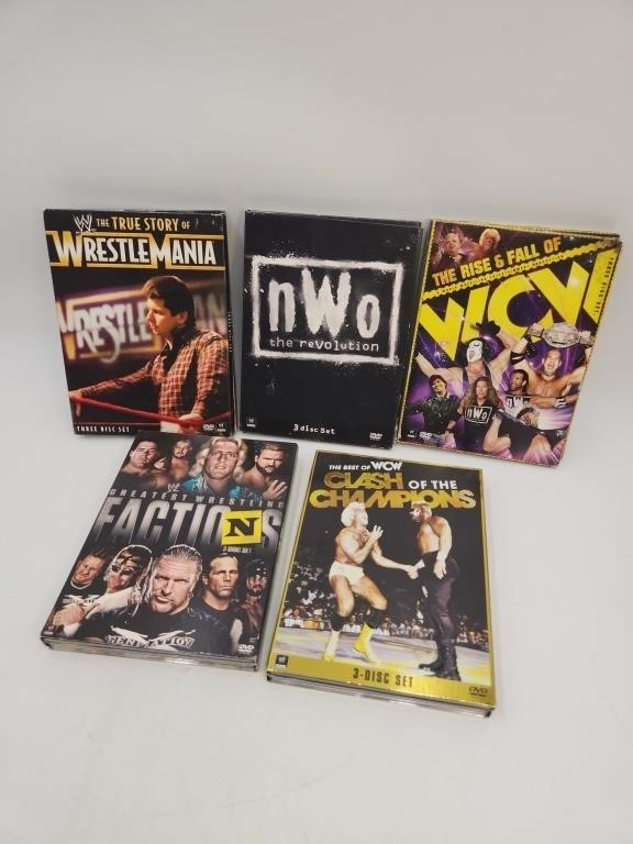 5 Wrestling DVD Set Lot, WCW/ WWE