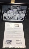 BILLY MARTIN, MICKEY MANTLE SIGNED PHOTO FRAMED