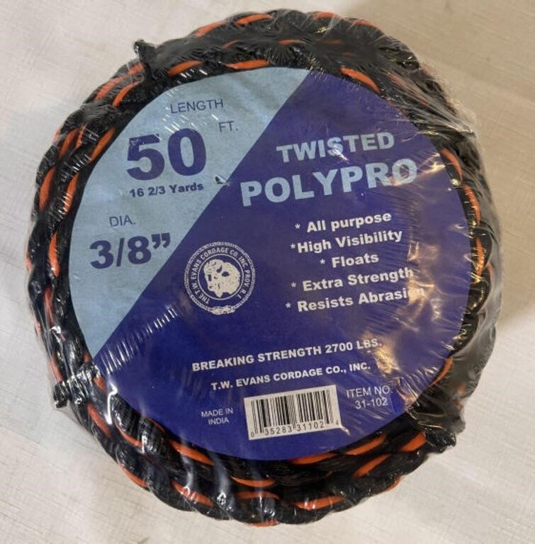 Twisted Polypro 50FT (BRK STRNH. . : 2700LB)