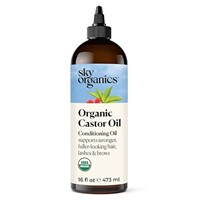 Sky Organics Organic Castor Oil (16 oz) USDA Certi