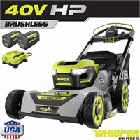 RYOBI 40V HP Brushless Whisper Series Lawn Mower
