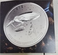 2016 $20 Silver Star Trek Coin .9999