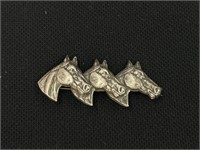 Sterling silver horse pin 5.4g