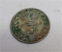 1921 3 Pence Britain Coin