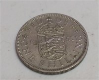 1957 One Shilling Coin