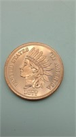 Indian Head 1 Ounce Copper Round
